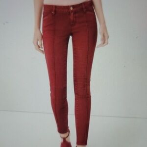 White House Black Market - Brandied Cherry Red Skimmer Skinny Pants